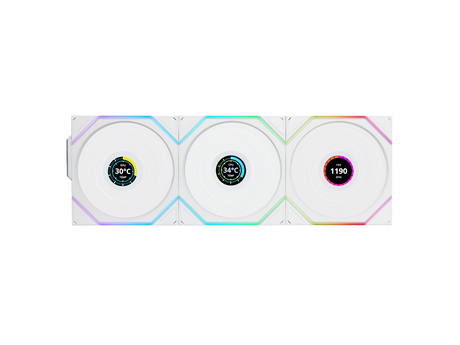 Lian Li UNI FAN TL Wireless LCD Reverse, 3 pak, Hvid - 120 Lian Li