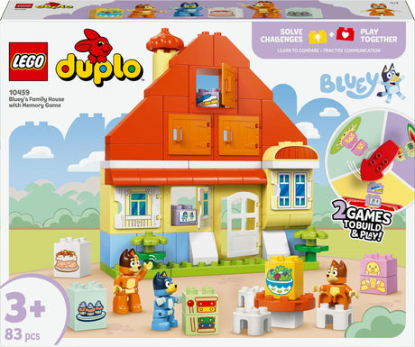 LEGO - DUPLO Bluey - Bluey's Family House with Memory Game (10459) LEGO
