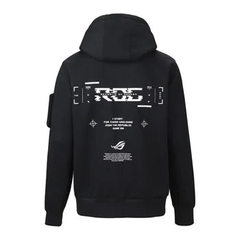 ASUS ROG Pixel Game HOODIE MED DRAGKEDJA - Normal passform - Svart