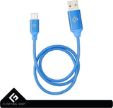 Flytande Grepp 0,5 M LED USB-C-kabel (blå)