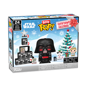 Funko Bitty Pop! Star Wars julekalender – 10 figurer – kalender og viste indholdsdele