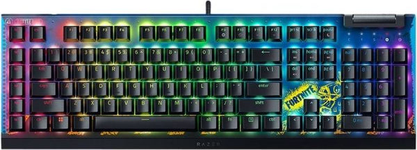 Razer BlackWidow V4 X Gamingtastatur med Gule Switches - Fortnite Edition