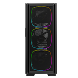 Montech Sky Two GX Black - Midi-torn, E-ATX, 3x ARGB PWM-fläktar