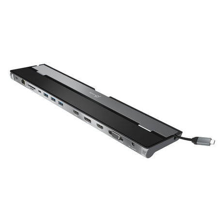j5create JCD543P – dock til tre skærme med 100 W oplader – Dock fra modsatte side