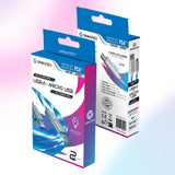 Oniverse Micro Usb Charge Cable With Led, 2 Meters - White ONIVERSE