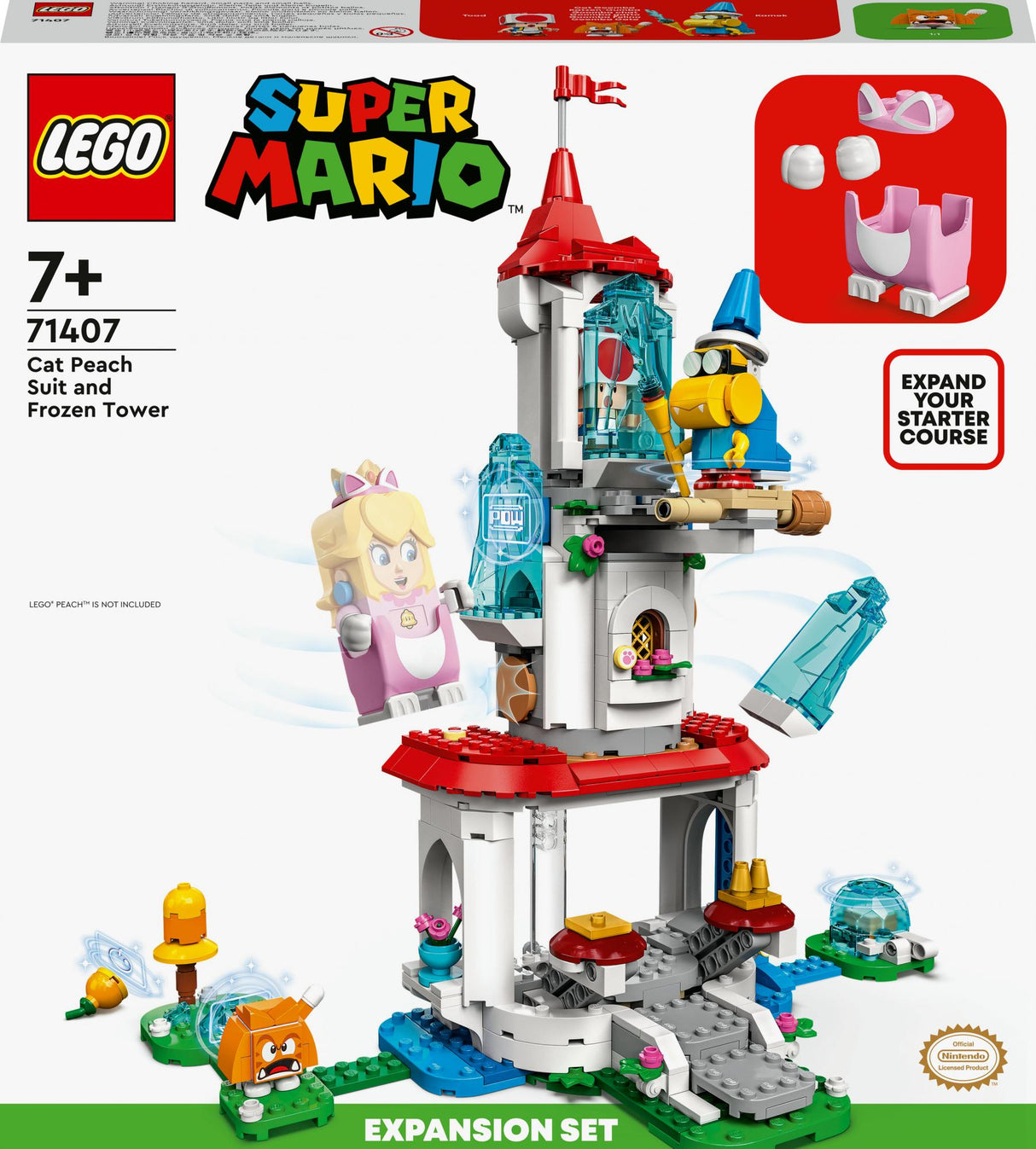 LEGO Super Mario - Cat Peach-dräkt Och Frozen Tower Expansion Set (71407)
