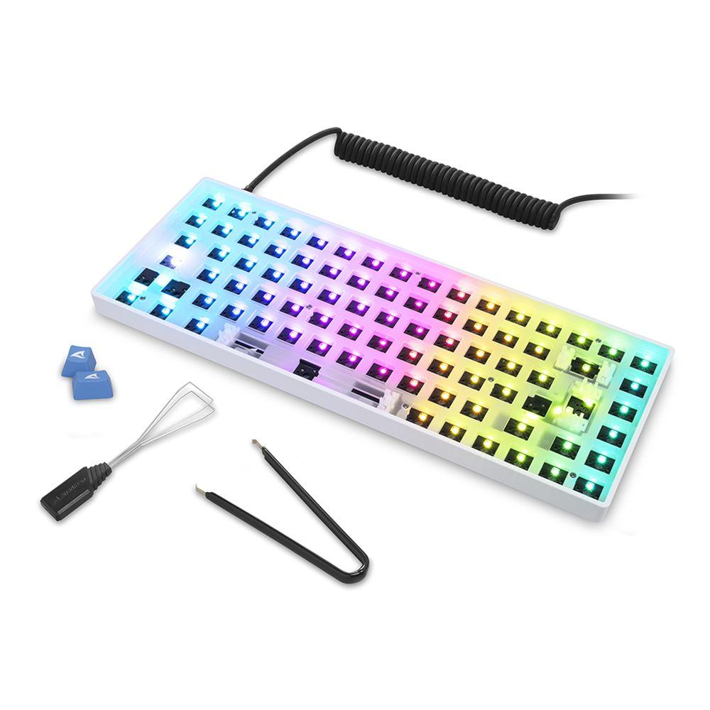 Sharkoon SKILLER SGK50 S3 Barebone White 75% Hot-Swap RGB 1000Hz USB-C Mechanical Gaming Keyboard Sharkoon