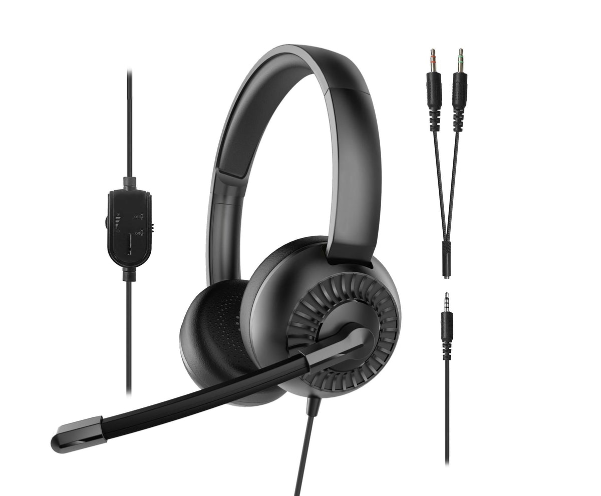 Speedlink - Metis Stereo Headset, 3,5mm Jack with Y-Adapter - Black Speedlink