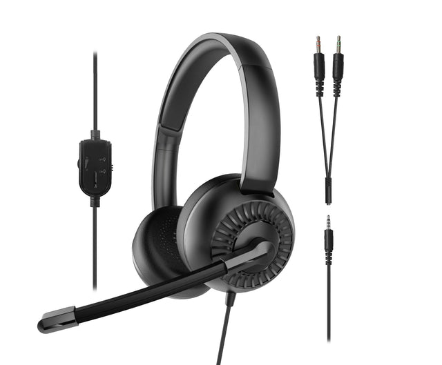Speedlink - Metis Stereo Headset, 3,5mm Jack with Y-Adapter - Black Speedlink