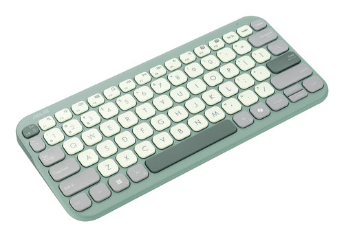 ASUS Marshmallow KW100 Bluetooth-tastatur – set skråt forfra (vinkel 5)