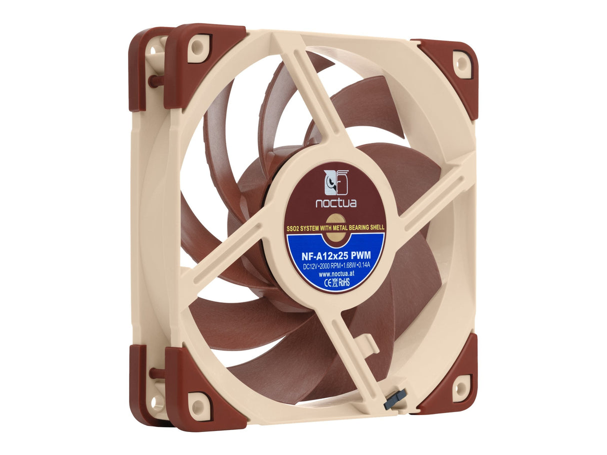 Noctua NF-A12x25 PWM Fläkt 1-pack Brun Vit 120 mm