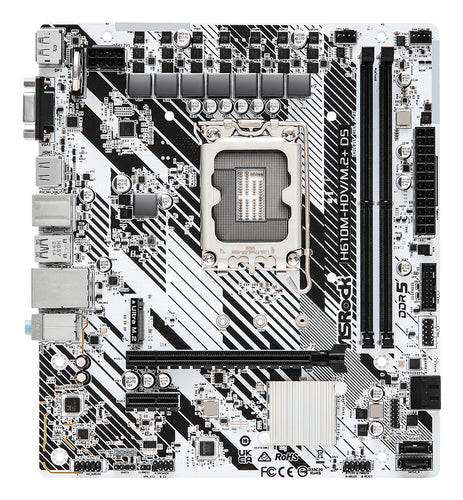 ASRock H610M-HDV/M.2+ D5 bundkort - LGA1700, DDR5