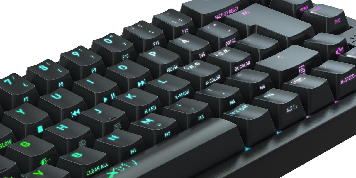 Xtrfy K5 RGB, Kompakt 65 % Svart