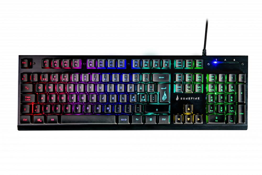 SUREFIRE - KingPin X2 Metal Gaming RGB-tangentbord QWERTY Nordiskt