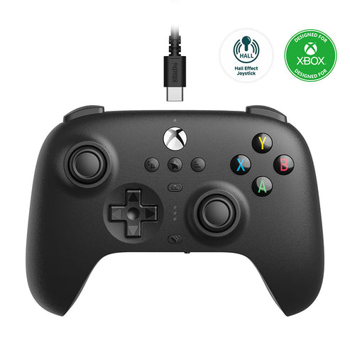 8BitDo Ultimate trådbunden handkontroll för Xbox Hall Ed/Svart
