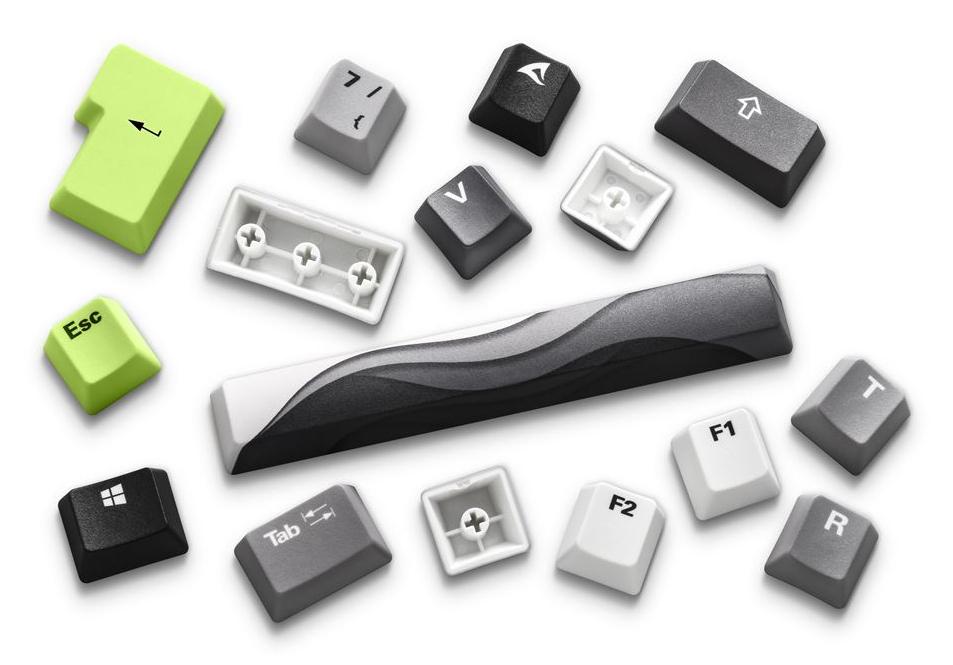 Sharkoon SKILLER SGK50 S3 Design Bundle D5 (gray/neon green) - DE Layout Sharkoon