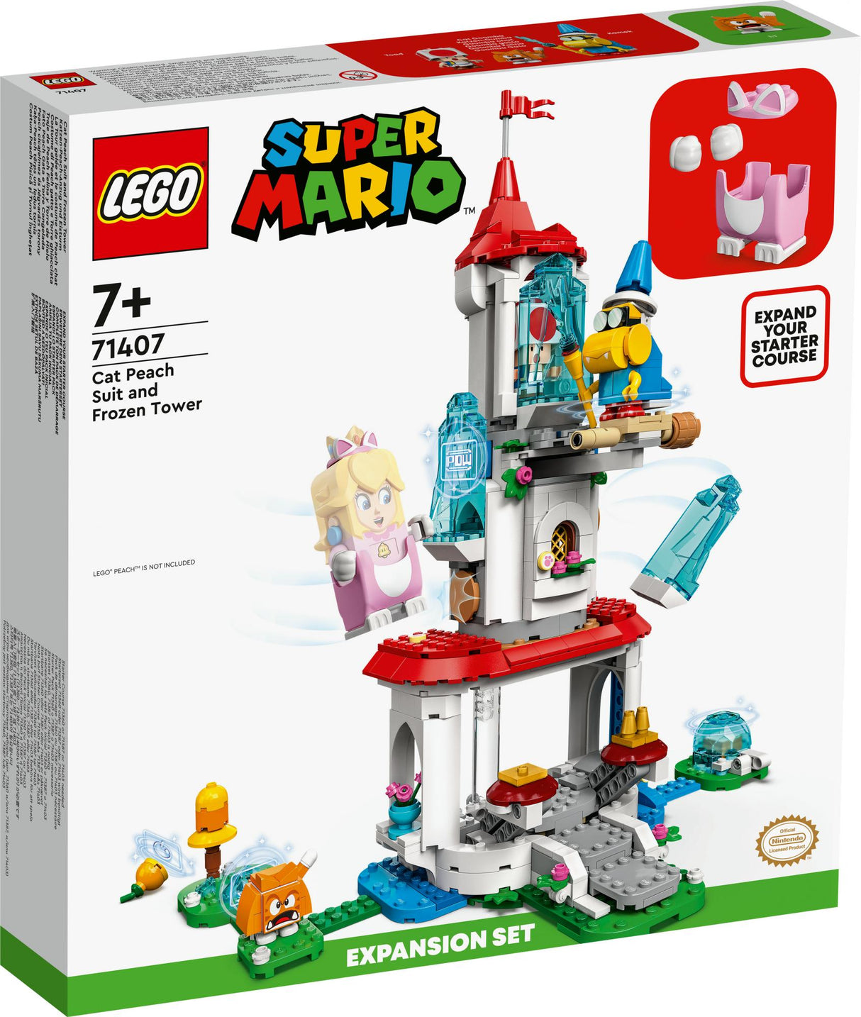 LEGO Super Mario - Cat Peach-dräkt Och Frozen Tower Expansion Set (71407)