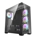 Darkflash DS900 Datorfodral (svart) + 7 ARGB-fläktar