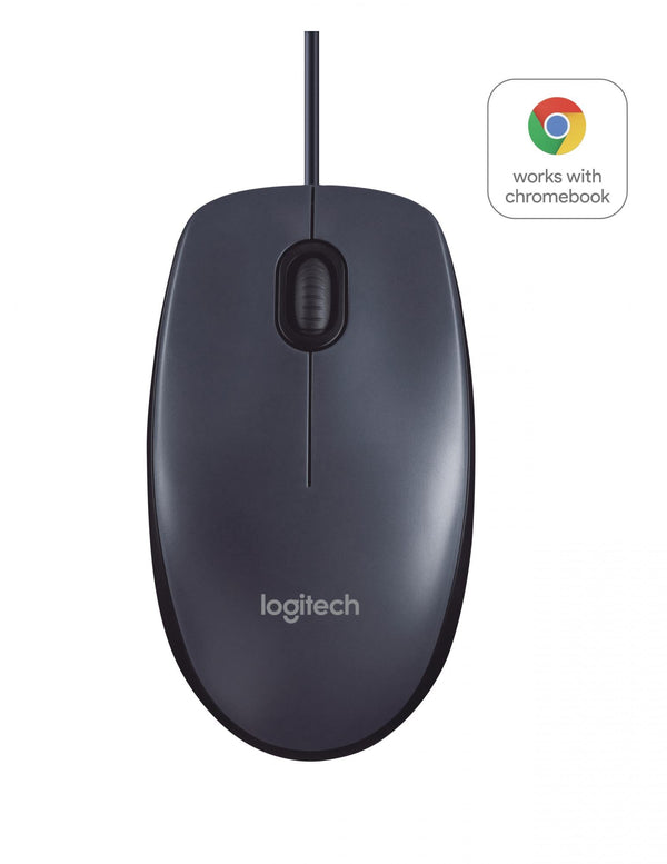 Logitech - B100 800dpi Optical High Quality Wired USB Mouse
