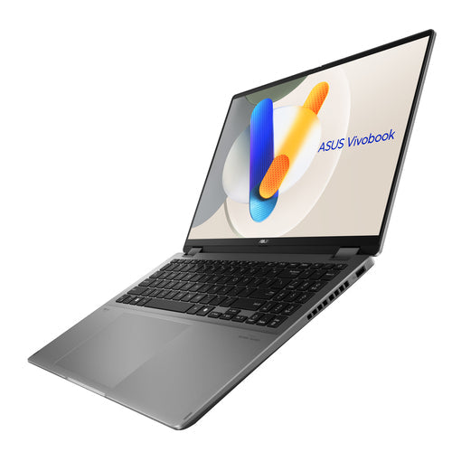 ASUS Vivobook 16 Flip TP3607SA-SI716W Copilot+ PC – set skråt forfra (vinkel 5); layout på billedet er illustrativt