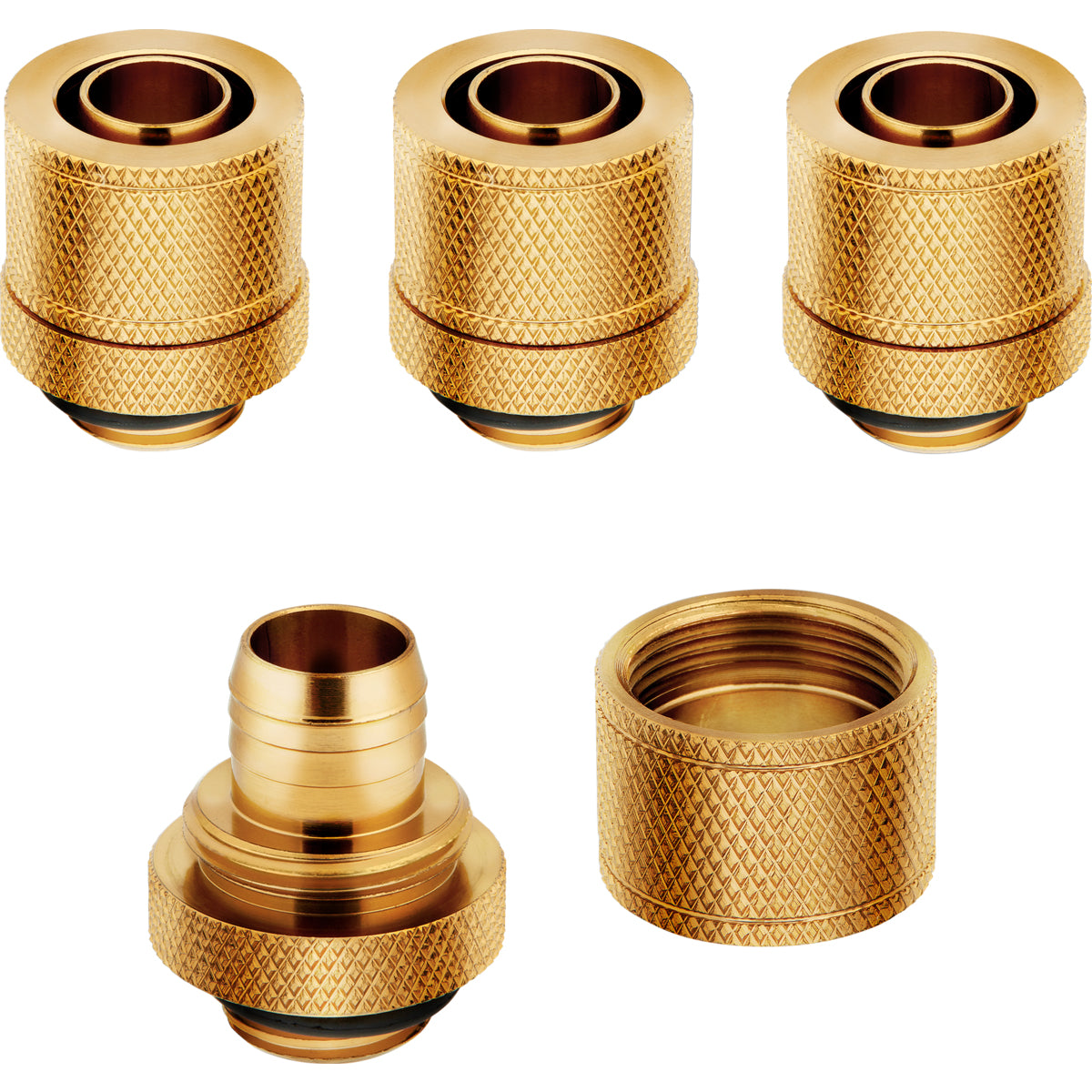 CORSAIR Hydro X Series XF Kompressionskoppling Kylvätskesystemadapter 4-pack Guld