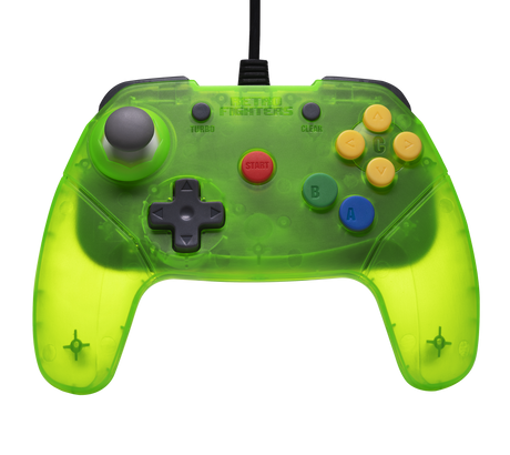 Retro Fighters Brawler64 v2 – kablet N64-controller, grøn – produktbillede 1