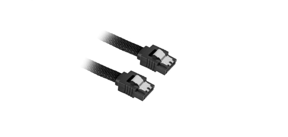Sort Sharkoon SATA III datakabel med to lige 7-pin-stik