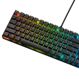 Glorious GMMK Eternal set skråt fra venstre med RGB-belysning