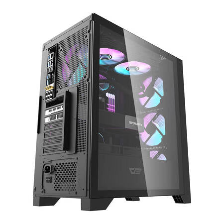 Datorfodral Darkflash DRX70 MESH + 4 RGB-fläktar (svart)