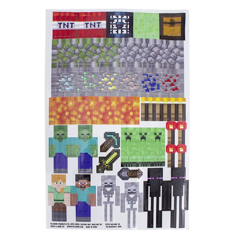 Minecraft vattenflaska och klistermärkeset