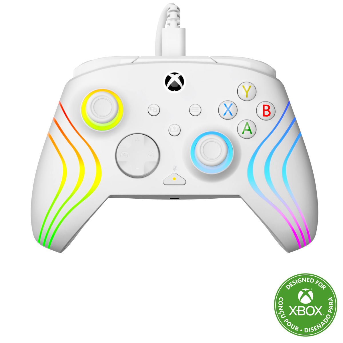 Turtle Beach Afterglow Wave Wired – Xbox/PC, hvid – Hvid Xbox-controller med lys