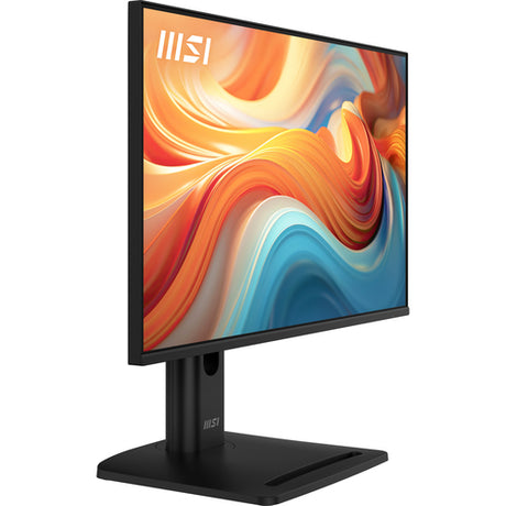 MSI PRO MP245PHG E14 – 23,8″ skærm, 1920 × 1080, 144 Hz – forside set skråt