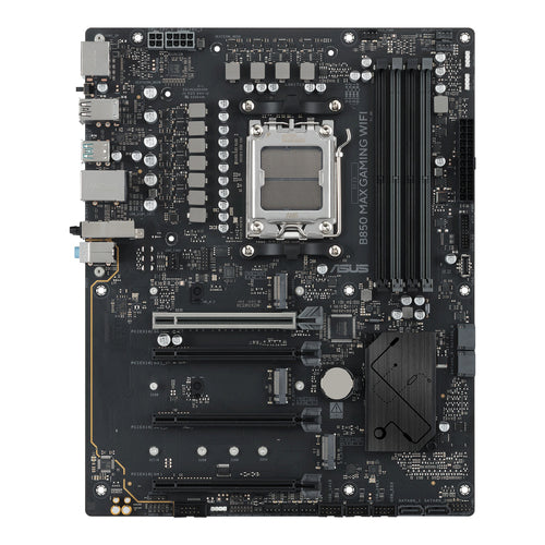 ASUS B850 MAX Gaming WiFi – bundkortets sokkel og udvidelsespladser