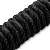 Sharkoon SKILLER SGK50 Black 1.85m USB-C to USB-A Braided Coiled Aviator Keyboard Cable Sharkoon