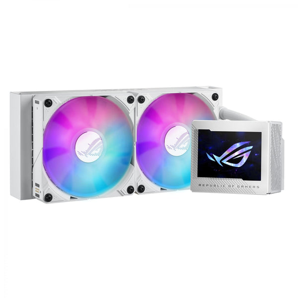 ASUS ROG RYUJIN III 240 ARGB WHITE Ed. AiO Liquid Cooler w. 3.5" LCD, 2x120mm ROG ARGB Magnetic Daisy-chainable Fans 2200 RPM PWM