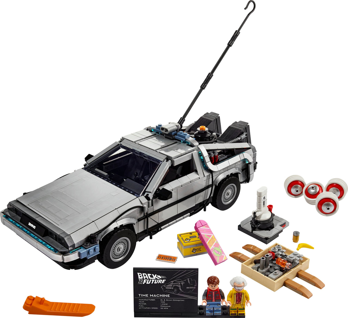 LEGO 10300 Ikoner Tillbaka Till Framtiden Time Machine Construction Toy