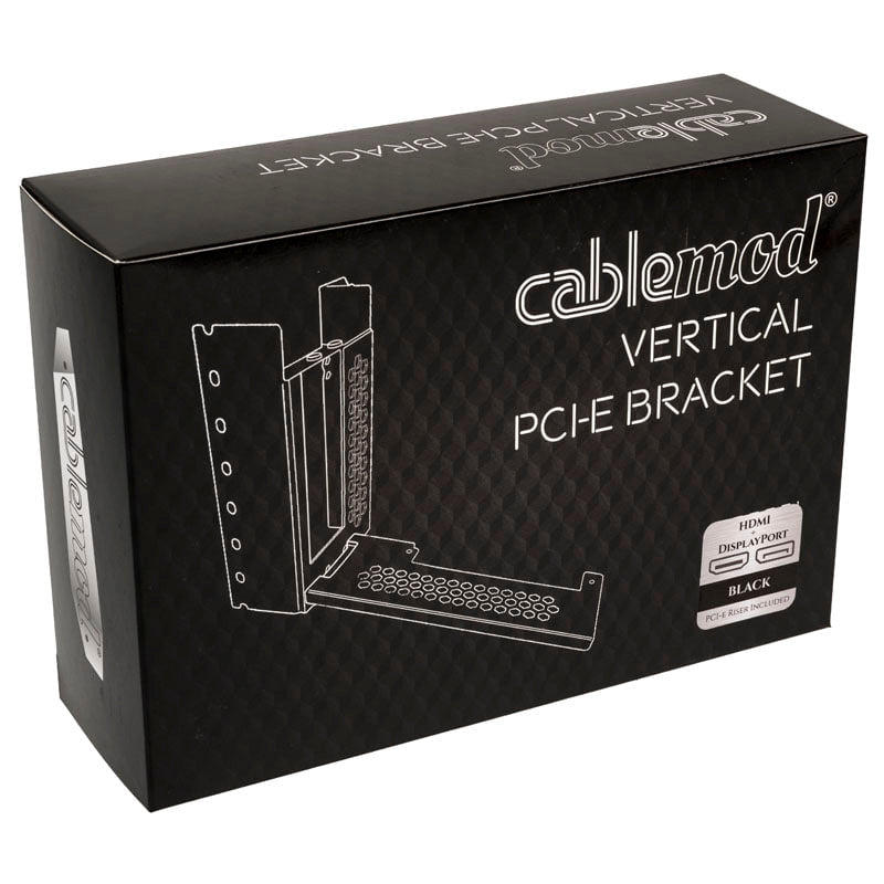 CableMod Vertikal PCI-e Bracket - HDMI + DisplayPort - SVART