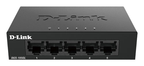 D-Link DGS-105GL/E – 5-port Gigabit-switch i metal