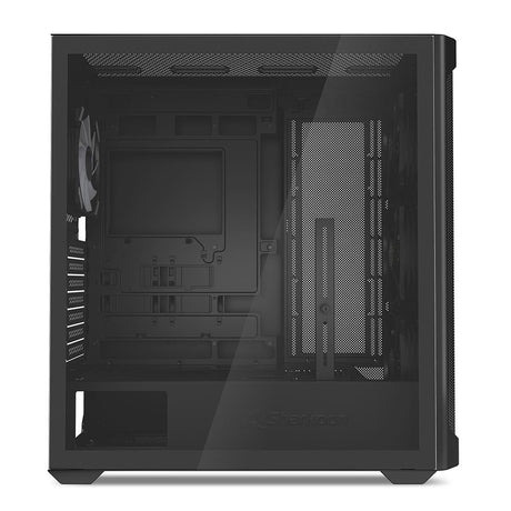 Sharkoon AK4W RGB Strip Black Mesh Front Tempered Glass ARGB Strip 4x 120mm Fans USB-C BTF ATX Gaming PC Case Sharkoon
