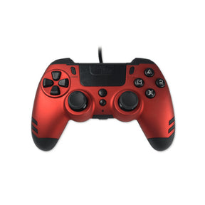 Steelplay MetalTech – rød controller med kabel til PS4 og PC – forside