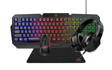 4-in-1 Gaming kit, US layout,Headset,Keyboard,Mice,Mousepad deltaco_gaming