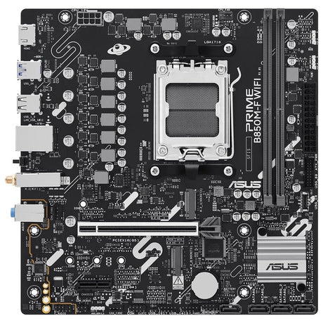 ASUS PRIME B850M-F WIFI – bundkort set ovenfra