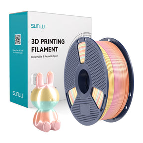 Sunlu PLA+ Silk filament – Rainbow 05, 1,75 mm, 1 kg