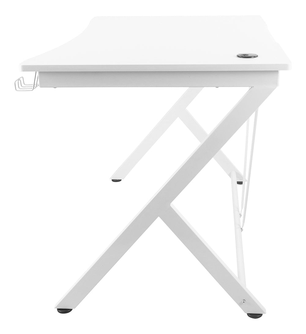 DELTACO GAM-055-W Gamingbord Stål - Vit