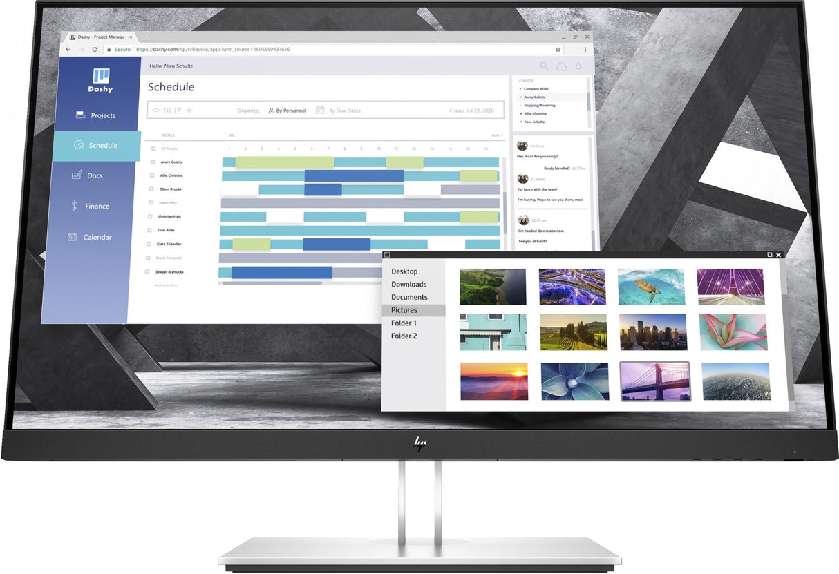 HP E27q G4 27 2560 X 1440 (2K) VGA (HD-15) HDMI DisplayPort 60Hz Pivot-skärm