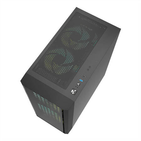 Darkflash DK360 Datorfodral + 4 ARGB-fläktar (svart)