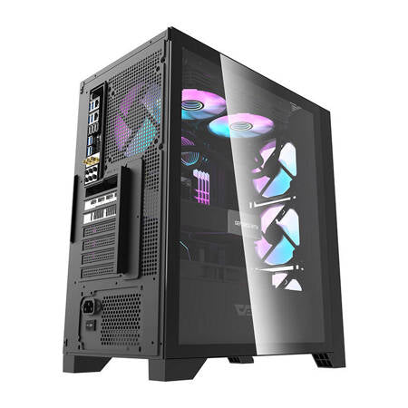 Datorfodral Darkflash DRX70 GLASS + 4 RGB-fläktar (svart)