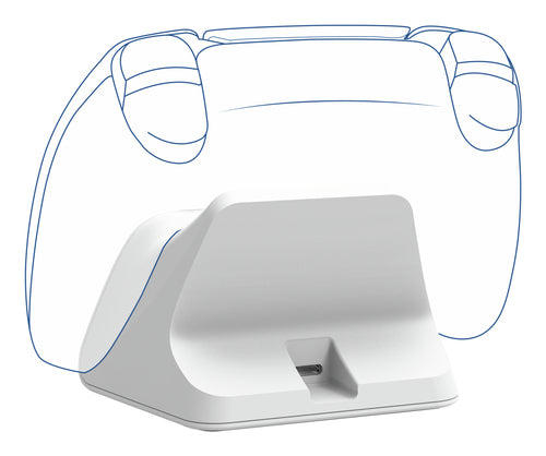 Trust GXT 255W – hvid opladningsstander til PS5 – monteringsillustration