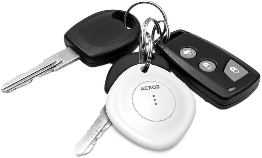 AEROZ - TAG-1000  White - Key finder for use with iPhone - Works with Apple Find My app