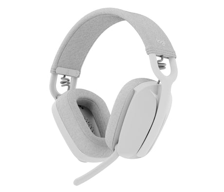 Logitech - Zone Vibe 100 Lightweight Wireless Over Ear Headphones - Noise Canceling Microphone - OFF WHITE